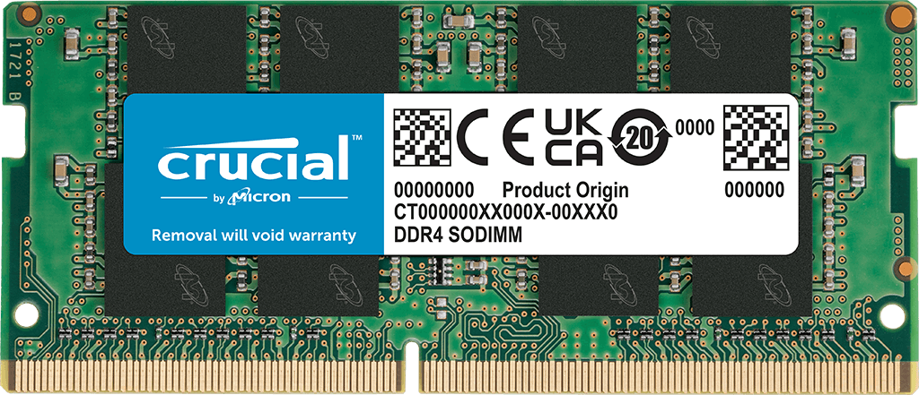 Ram Laptop Crucial DDR4 8GB-32GB 1.2v (2400Mhz-3200MHz)