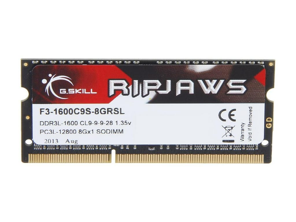 Ram Laptop G.Skill Ripjaws DDR3L 1.35v (4GB-8GB 1600MHz)