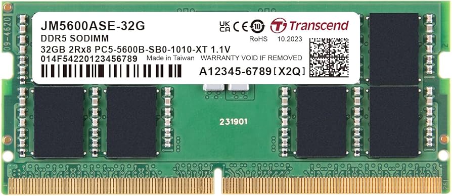 RAM Laptop Transcend DDR5 8GB-32GB (4800MHz-5600MHz)