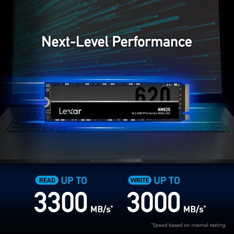 SSD Lexar NM620 M.2 PCIe Gen3 (256GB-1TB)