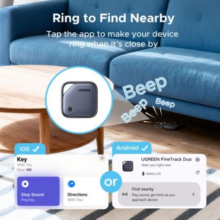 Thiết bị định vị Smart finder Ugreen 75646 (iOS và Android)