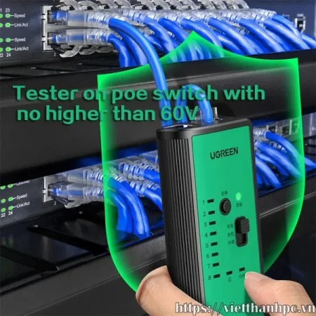 Thiết bị test mạng Ugreen 65147 (RJ11 RJ45 | Pin sạc)