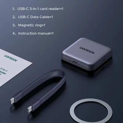 Đầu đọc thẻ nhớ Type-C Ugreen 65095 (hỗ trợ SD/TF)
