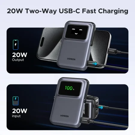 Pin sạc không dây 10000mAh Ugreen PB764