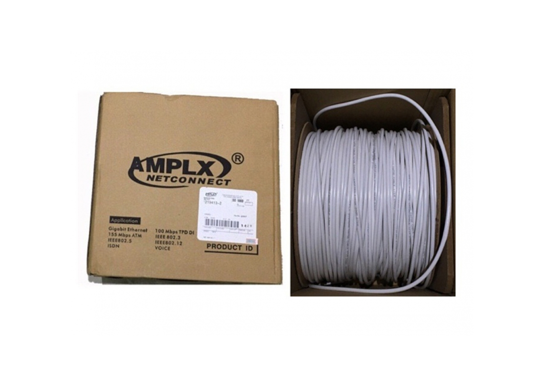 Cáp mạng chống nhiễu STP Cat5E AMPLX 1428 (Lõi 24AWG, Băng thông 200MHz, Tốc độ 1Gbps)