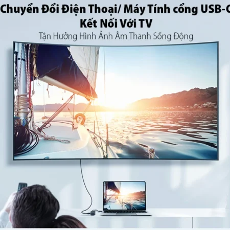 Hub USB-C Ugreen 60568 3 in 1 (VGA + HDMI + DP)