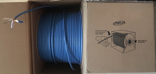 Cáp mạng chống nhiễu SFTP Cat6 AMPLX 0916 (Lõi 23AWG gộp lưới, Tốc độ 1Gbps, 100m-305m)