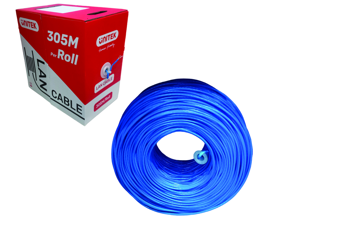 Cáp mạng Cat6 UNITEK C18127BL (Lõi 0.55mm CCA, Băng thông 100MHz, 100m-305m)
