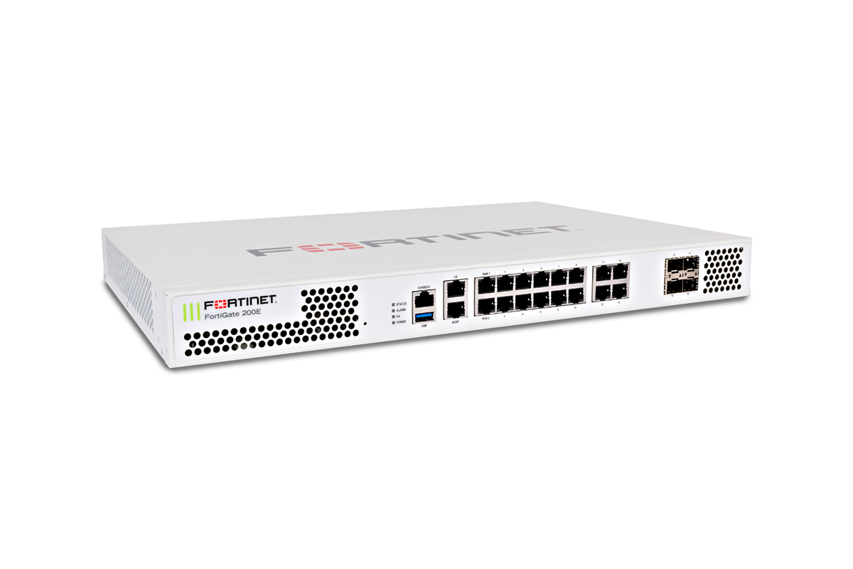 FortiGate Fortinet FG-200E Next Generation Firewall (1x WAN + 16x GE RJ45 + 2x SFP + 2x SFP+ + 2x USB)
