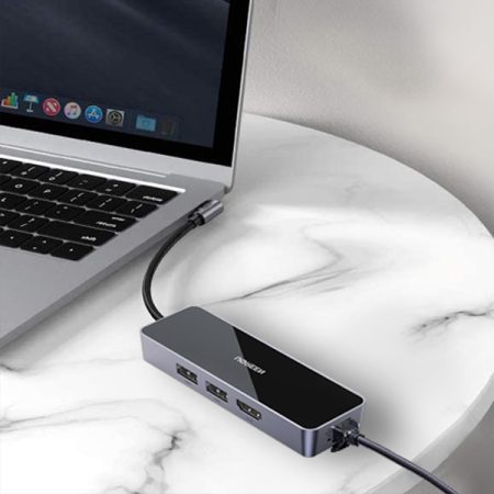 Hub USB-C Ugreen 80546 4 in 1 (2 x USB 3.0 + HDMI + RJ45)