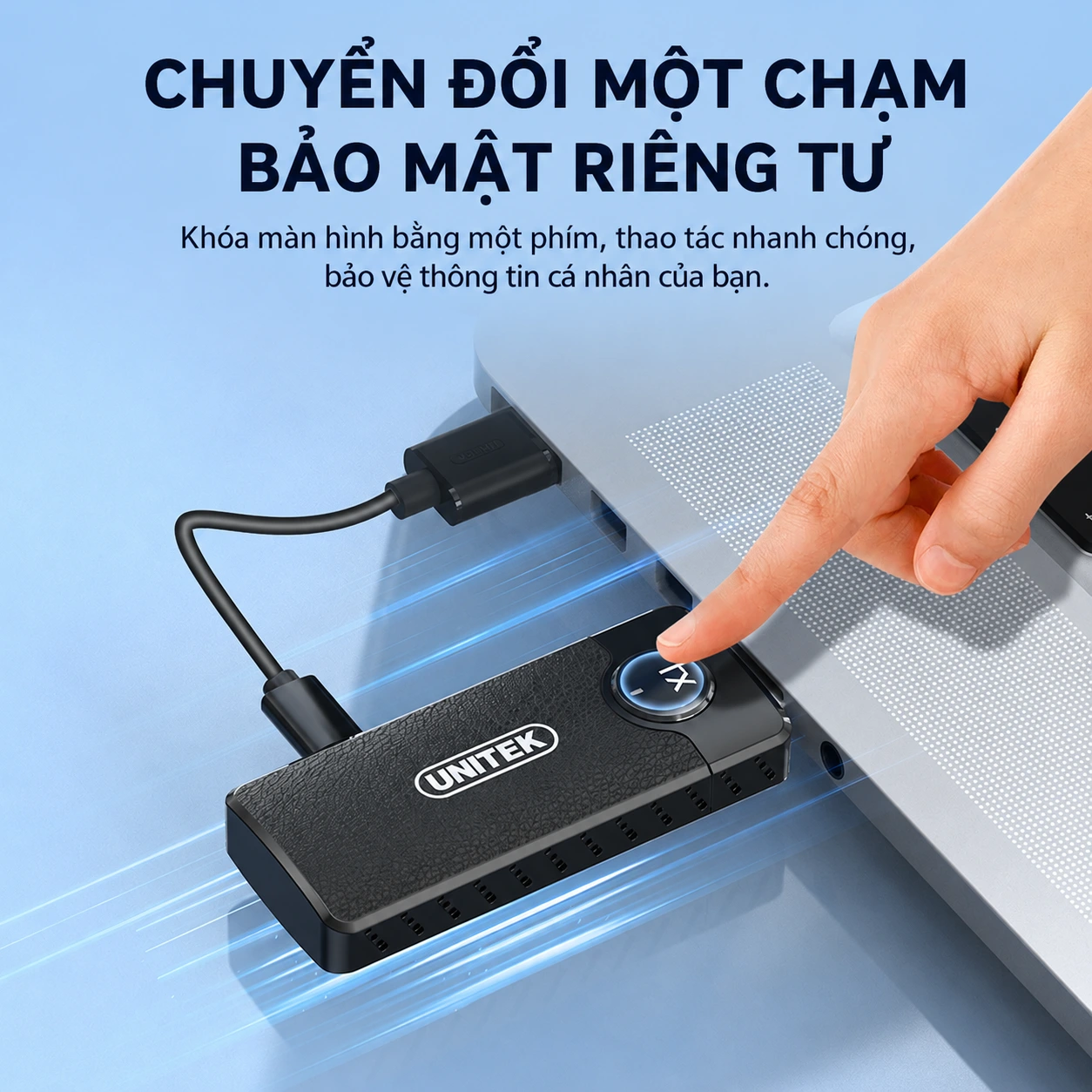 Bộ truyền HDMI không dây mini Unitek V1708A (Độ phân giải Full HD 1080P/60Hz, Băng tần kép 2.4G/5G, Khoảng cách truyền max 50m)
