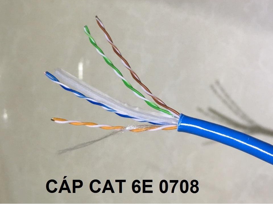 Cáp mạng Cat6E AMPLX 0708 (Lõi 23AWG, Băng thông cao 600MHz, 100m-305m)
