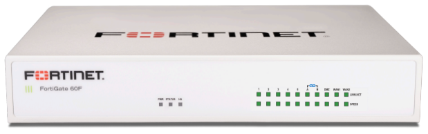 FortiGate Fortinet FG-60F Next Generation Firewall (1x WAN + 4x GE RJ45 + 2x WAN/LAN + 2x GE SFP + WiFi 6 dual-band)