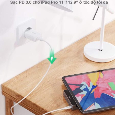 Hub USB-C Ugreen 70688 5 in 1 (USB 3.0 A Female * 2, HDMI*1, 3.5mm Audio*1)