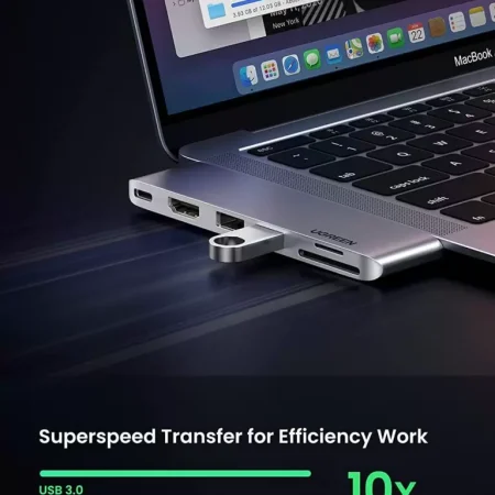 Hub USB-C Ugreen CM380 6 in 1 (HDMI – PD – SD/TF – 2 x Usb 3.0)