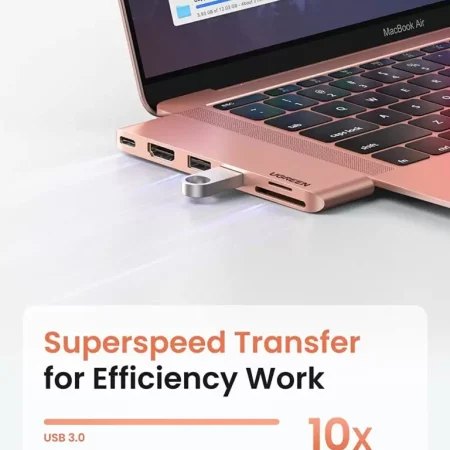Hub USB-C Ugreen CM380 6 in 1 (HDMI – PD – SD/TF – 2 x Usb 3.0)