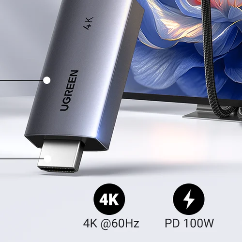 Dây cáp chuyển USB C sang HDMI Ugreen 55330 (hỗ trợ 4K@60Hz)