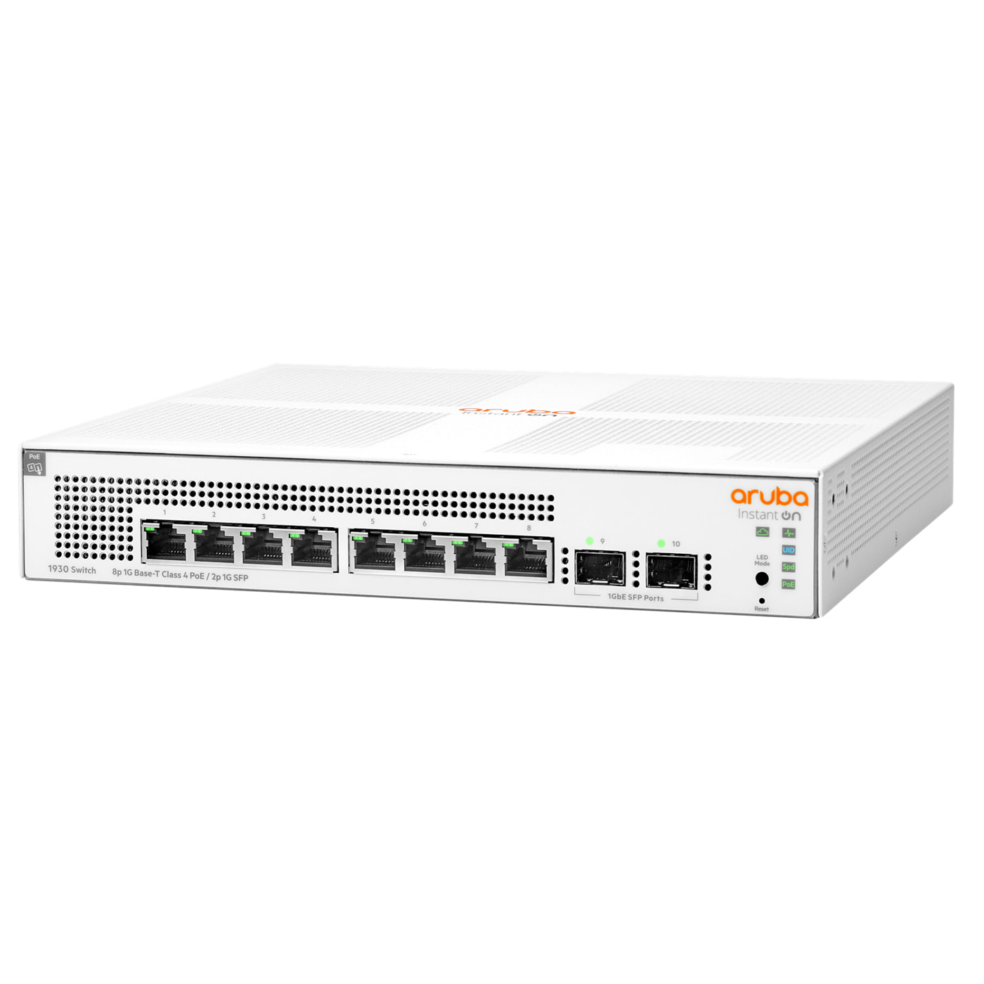 Switch Aruba 8G Class 2SFP POE 124W JL681A (8 Cổng RJ45 10/100/1000Mbps, 2 Cổng SFP 1GbE, nguồn POE 124W)