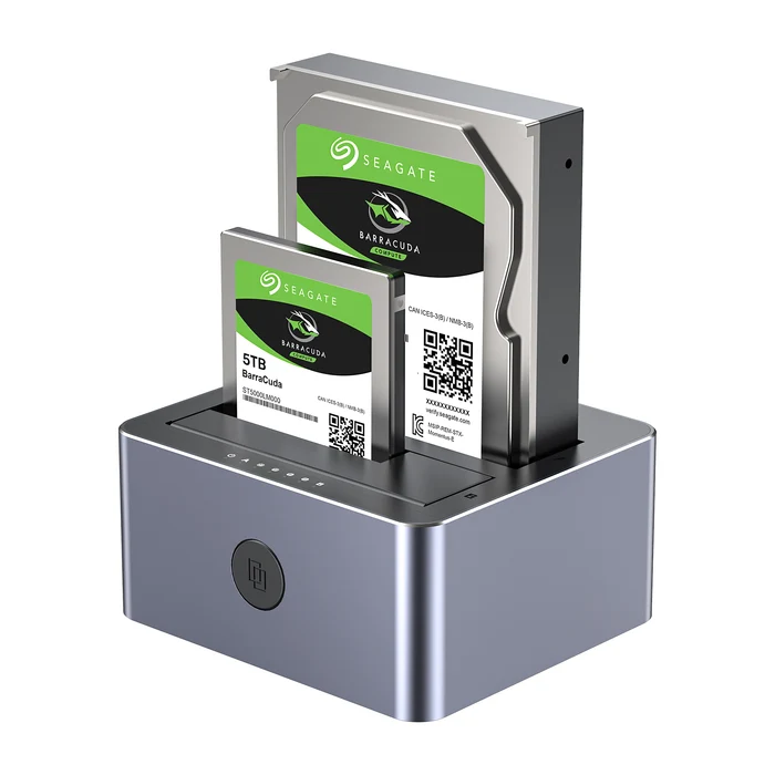 Box ổ cứng đôi Unitek Y-3027GY01 (Hỗ trợ 2 ổ cứng SATA 2.5/3.5 inch, Chuẩn USB 3.0 5Gbps)