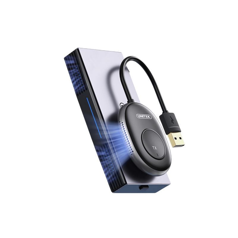 Bộ truyền HDMI không dây Unitek V158A (Độ phân giải Full HD 1080P/60Hz, Băng tần kép 2.4G/5G, Khoảng cách kết nối max 50m)