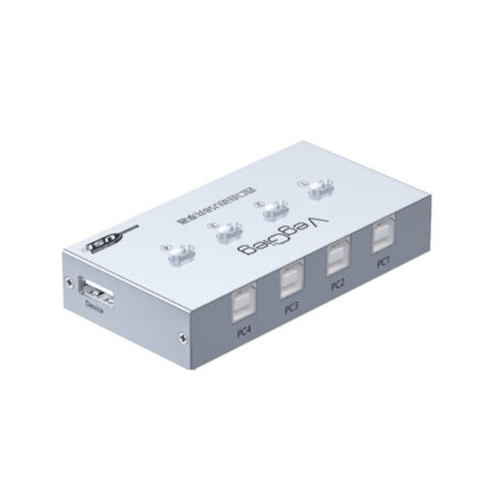 Bộ chia USB 2.0 VegGieg V-F502 (Vào 4 USB-B 2.0 ra 1 USB-A 2.0)