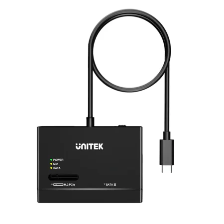 Cáp Type-C sang M.2 và SATA UNITEK S1232A01-EU (10Gbps, nguồn 12V 2A)