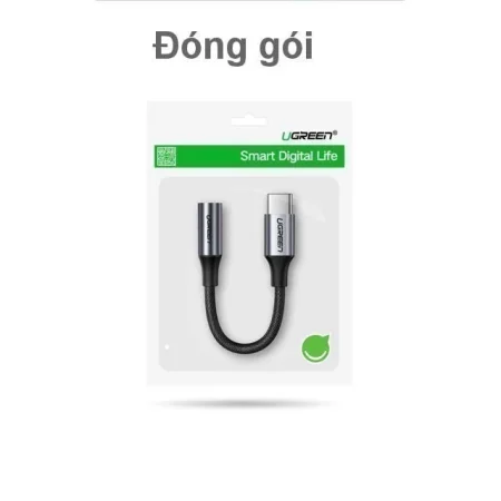 Dây chuyển Type C sang Audio 3.5mm Ugreen AV161 (Chip DAC)