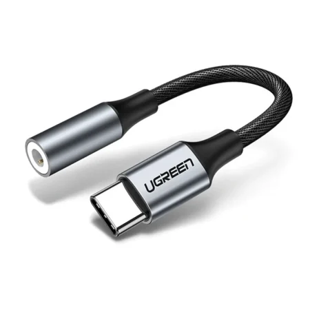 Dây chuyển Type C sang Audio 3.5mm Ugreen AV161 (Chip DAC)