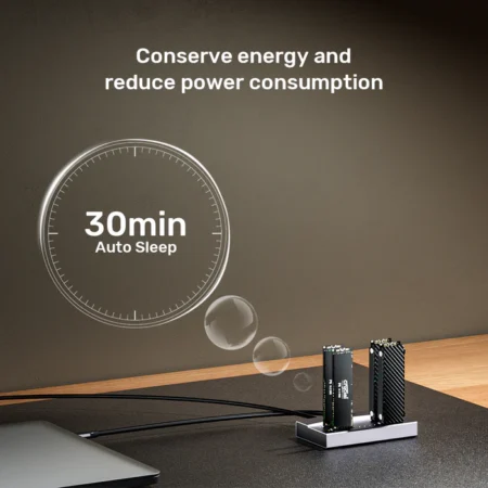 Docking Station SSD M.2 UNITEK S1243BGY01-US (USB-C, 40Gbps, 4 slot M-Key & B+M Key)
