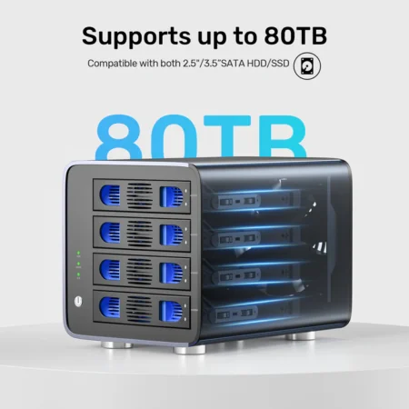 Thiết bị lưu trữ RAID Unitek S1301AGY01-EU (4 Bay, 5Gpbs, Hỗ trợ dung lượng 40TB)