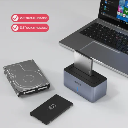 Box ổ cứng Micro B 3.0 UNITEK S1304A (hỗ trợ 2.5 3.5, 5Gbps)