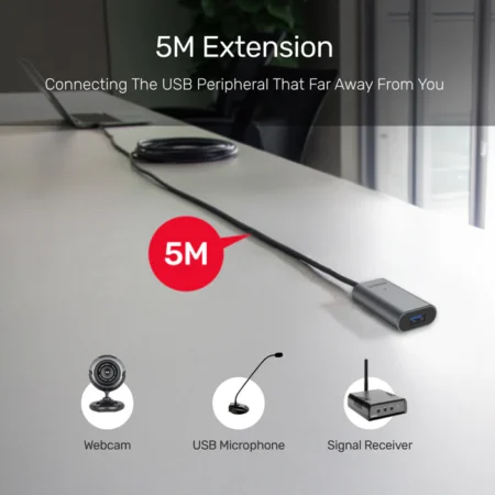 Cáp nối dài Type-C sang USB 3.0 UNITEK U304A (5m, 5Gbps)