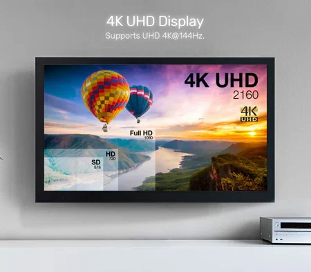 Bộ chuyển mạch KVM Type C 2 vào 1 ra Unitek D1078A (Tốc độ 10Gbps, 4K@144Hz.)