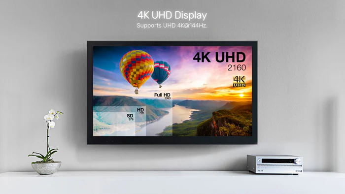 Bộ chuyển mạch KVM Type C 2 vào 1 ra Unitek D1078A (Tốc độ 10Gbps, 4K@144Hz.)