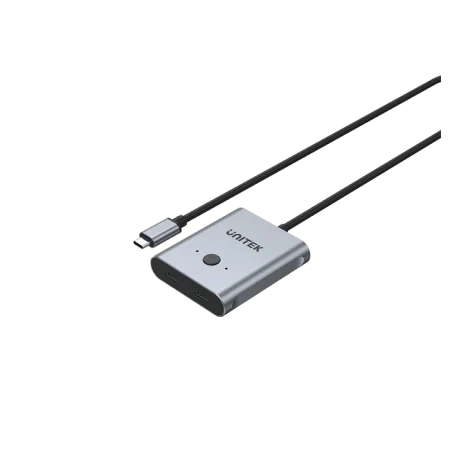Bộ chuyển mạch KVM Type C 2 vào 1 ra Unitek D1078A (Tốc độ 10Gbps, 4K@144Hz.)