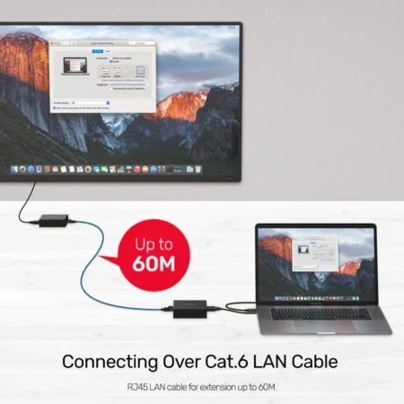 Bộ mở rộng HDMI qua LAN 60m UNITEK V100A (Hỗ trợ 4K@30Hz)