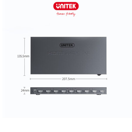 Bộ chia 8 cổng HDMI UNITEK V132A (Hỗ trợ 4K@30Hz)