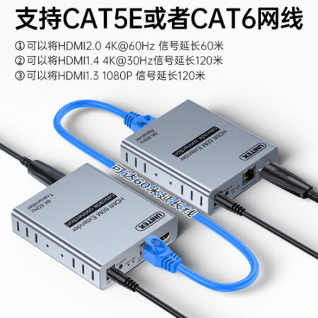Bộ mở rộng HDMI qua LAN 120m UNITEK V164A (Hỗ trợ 4K@30Hz)