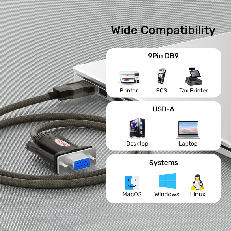 Cáp USB 2.0 sang RS232 âm UNITEK Y-1105D01 (Chipset Prolific PL2303, 1 Mbps)