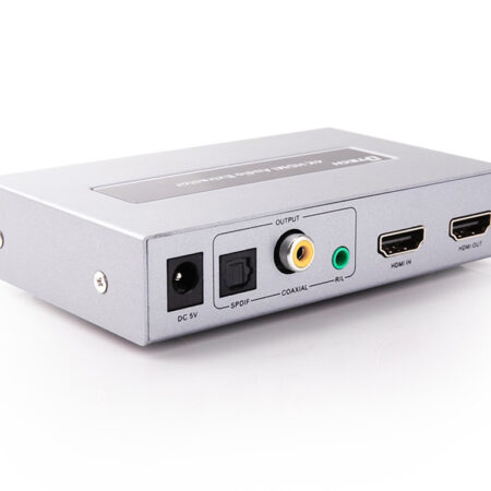 Bộ tách tín hiệu HDMI ra HDMI Audio Dtech DT-7048 (HDMI ra HDMI, 3.5mm, Coaxial, Optical (SPDIF))