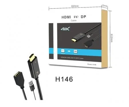 Cáp chuyển HDMI sang DP Kingmaster H146 (Hỗ trợ 4K@60Hz)
