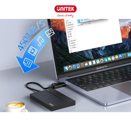 Box ổ cứng Type C 2.5in Unitek S240B (Hỗ trợ đến 6TB, 5Gbps)