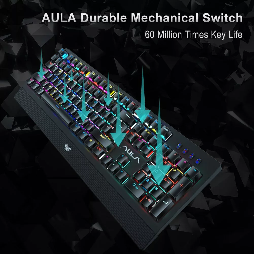 Bàn phím cơ AULA S2018 (Full size, Black Switch)