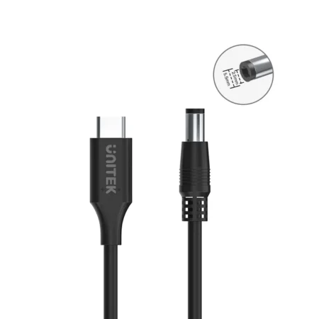 Dây sạc laptop Type-C sang DC 65W UNITEK C141 (đầu vuông, đầu tròn)