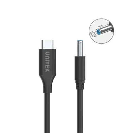 Dây sạc laptop Type-C sang DC 65W UNITEK C141 (đầu vuông, đầu tròn)