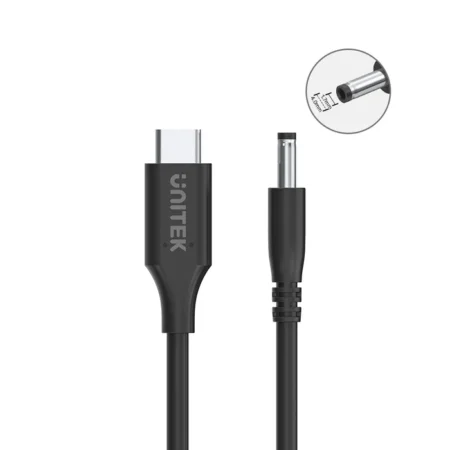 Dây sạc laptop Type-C sang DC 65W UNITEK C141 (đầu vuông, đầu tròn)