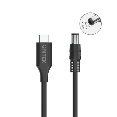 Dây sạc laptop Type-C sang DC 65W UNITEK C141 (đầu vuông, đầu tròn)