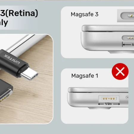Cáp sạc Type-C sang Magnetic 3 140W C14121BK (cho Macbook)