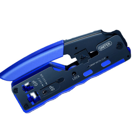 Kìm bấm cáp mạng Cat7 UNITEK OT39BL (Thép carbon, RJ11/RJ12/ RJ45)