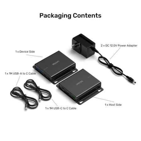 Bộ mở rộng USB qua LAN 100M 7 in 1 UNITEK U1337BBK01-US